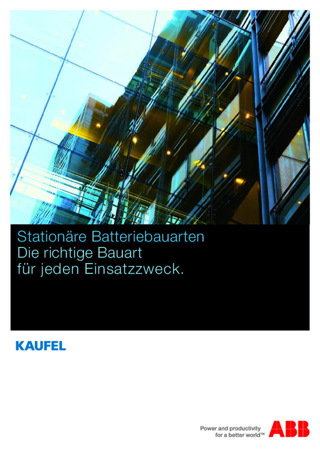 Stationäre Batteriebauarten