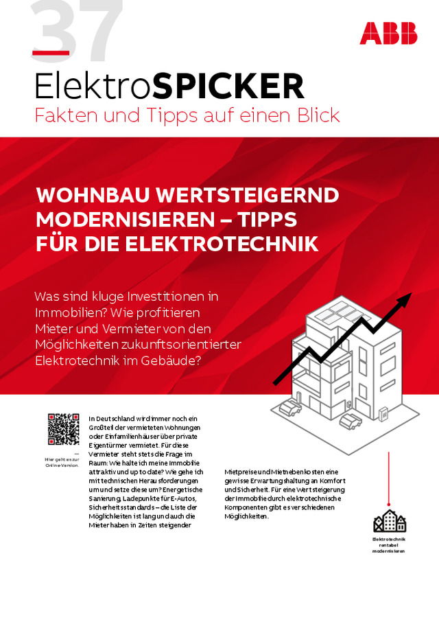Wohnbau wertsteigernd modernisieren - Tipps für die Elektrotechnik