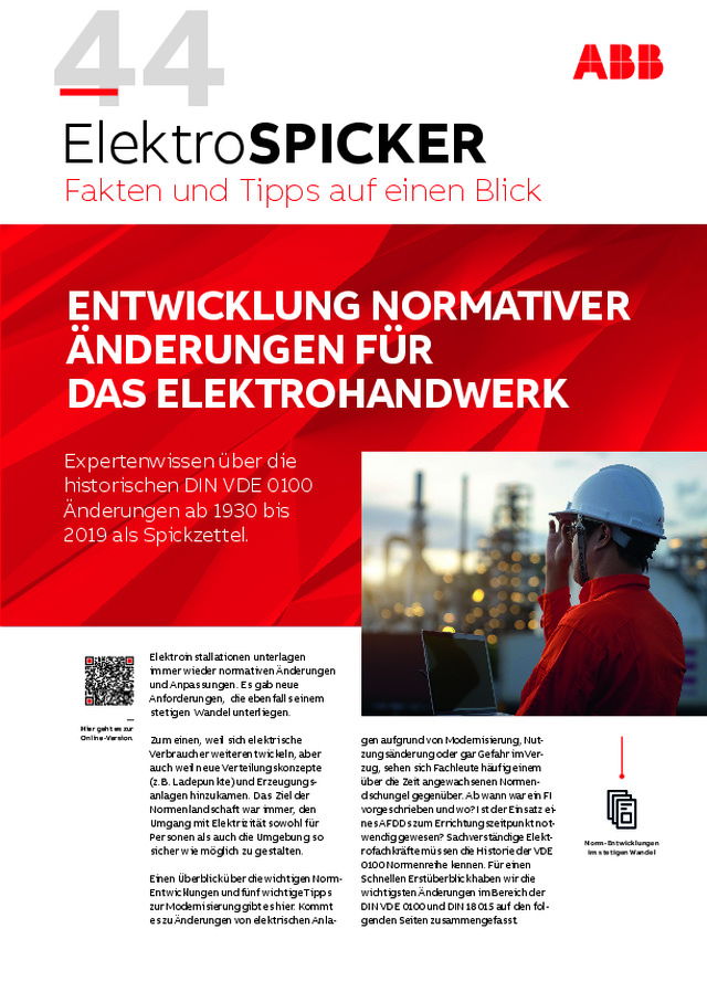 Entwicklung normativer Änderungen für das Elektrohandwerk