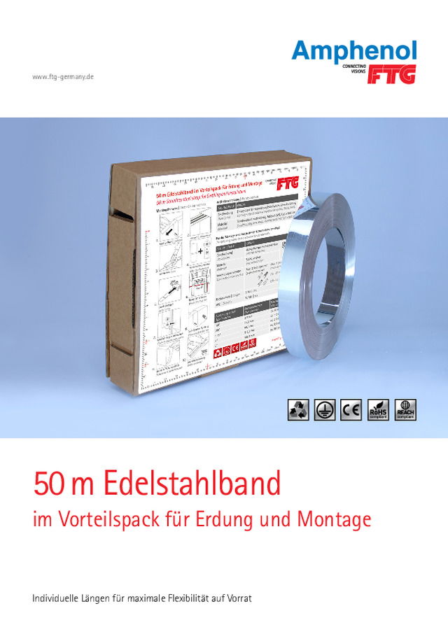 50 m Edelstahlband