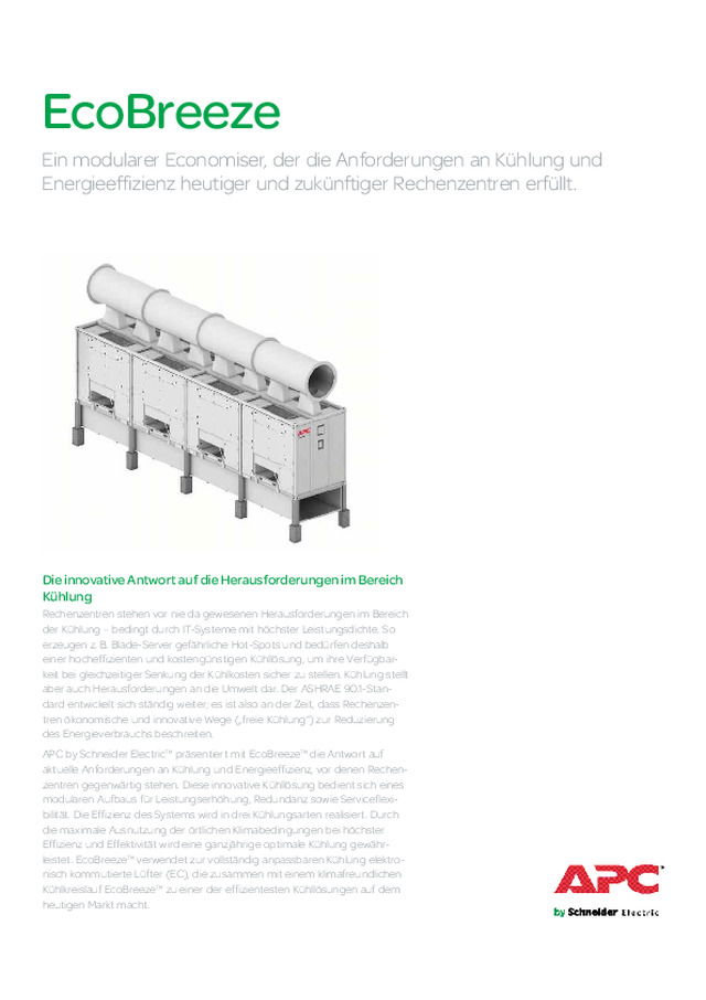 EcoBreeze Produktbroschüre