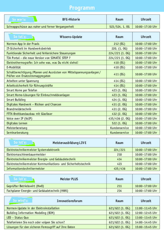 Innovationstag/Ehemaligentreffen bfe
