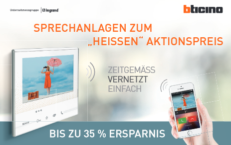 Bticino Sprechanlagen Aktion – bis Ende November sparen!