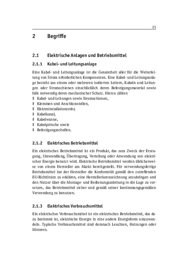 Leseprobe - Prüfung elektrischer Anlagen
