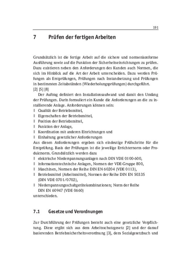 Prüfen der fertigen Arbeiten