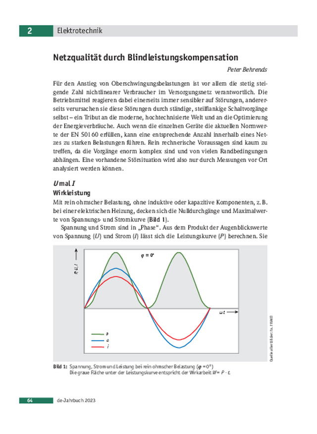 Netzqualität durch Blindleistungskompensation