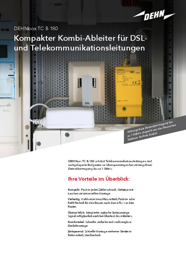 DEHNbox - der kompakte Überspannungsschutz für Telekommunikationsschnittstellen