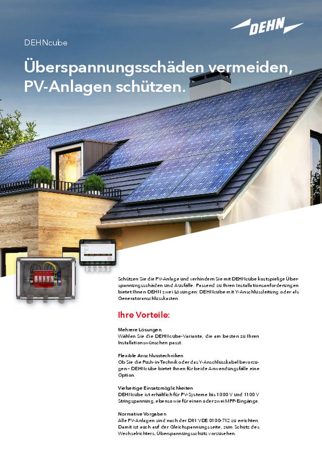 Überspannungsschäden vermeiden, PV-Anlagen schützen.