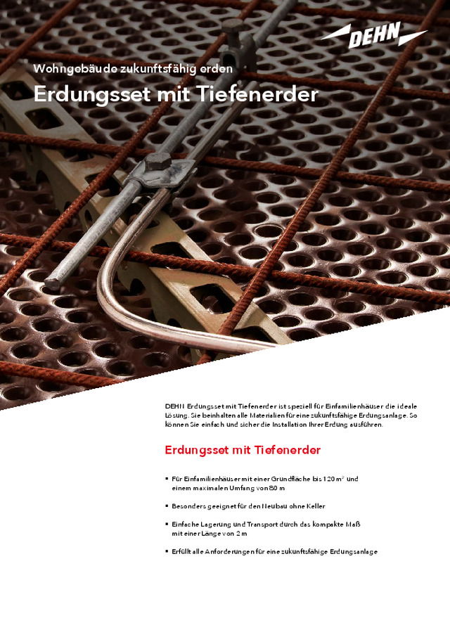 Wohngebäude zukunftsfähig erden Erdungsset mit Tiefenerder