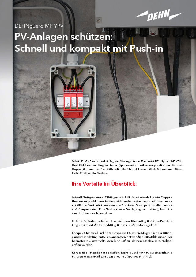 PV-Anlagen schützen: Schnell und kompakt mit Push-in