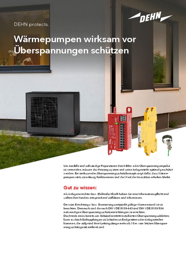 Wärmepumpen wirksam vor Überspannungen schützen