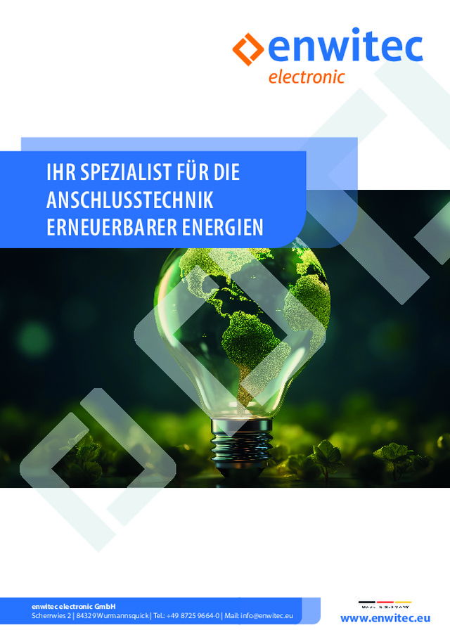IHR SPEZIALIST FÜR DIE ANSCHLUSSTECHNIK ERNEUERBARER ENERGIEN