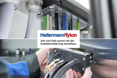 Sparen Sie Zeit und Platz in Ihrem Schaltschrank mit der VarioPlate Kabeldurchführung.