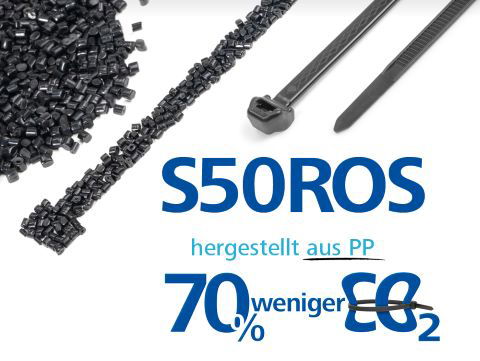Nachhaltiger Kabelbinder S50ROS – 70% weniger CO2