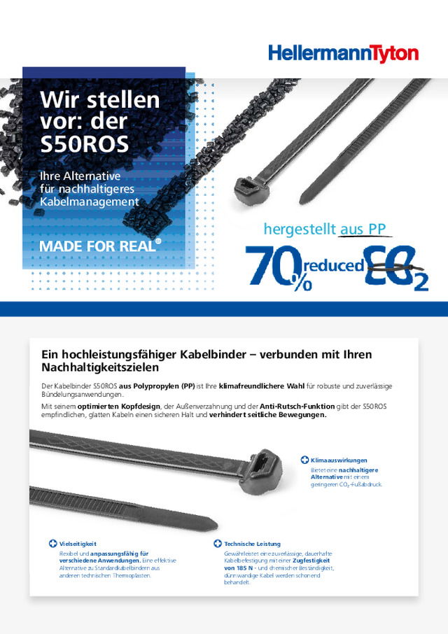 S50ROS - Alternative für nachhaltigeres Kabelmanagement