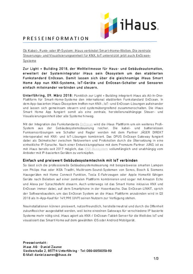 iHaus EnOcean