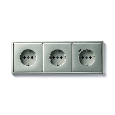SCHUKO® Steckdosen mit USB in Metallausführungen