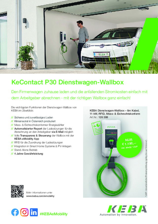 KeContact P30 Dienstwagen-Wallbox