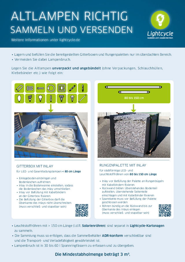 ALTLAMPEN RICHTIG SAMMELN UND VERSENDEN