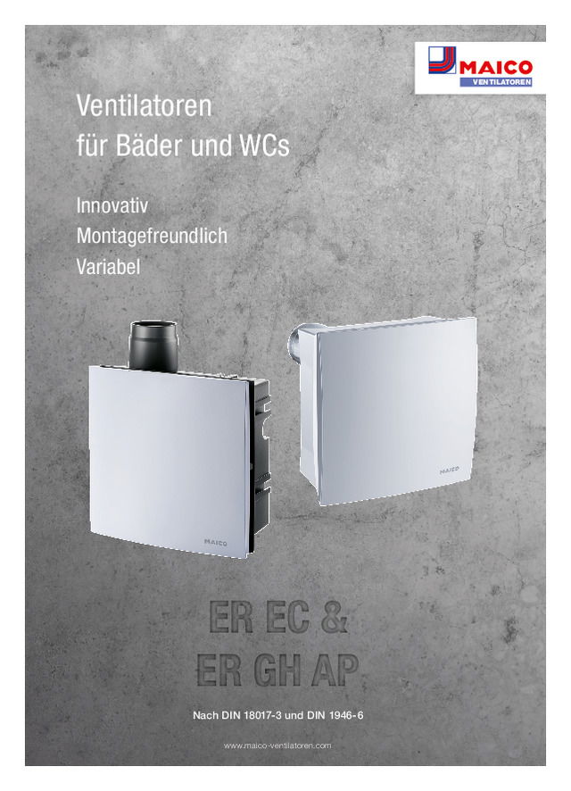 ER EC & ER GH AP Nach DIN 18017-3 und DIN 1946-6