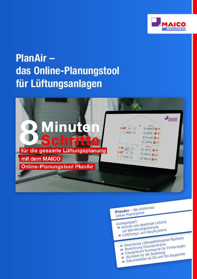 PlanAir – das Online-Planungstool für Lüftungsanlagen