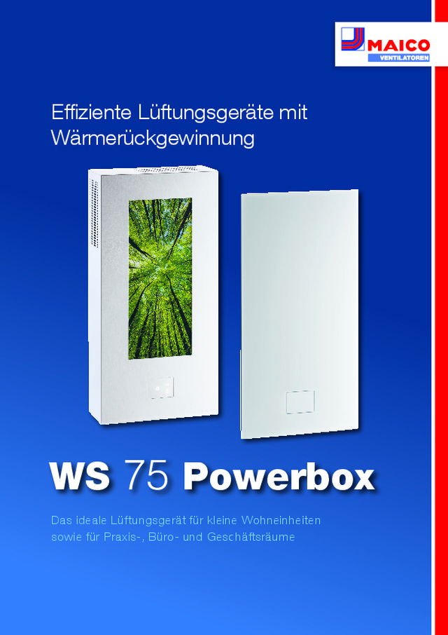 WS 75 Powerbox - Effiziente Lüftungsgeräte mit Wärmerückgewinnung