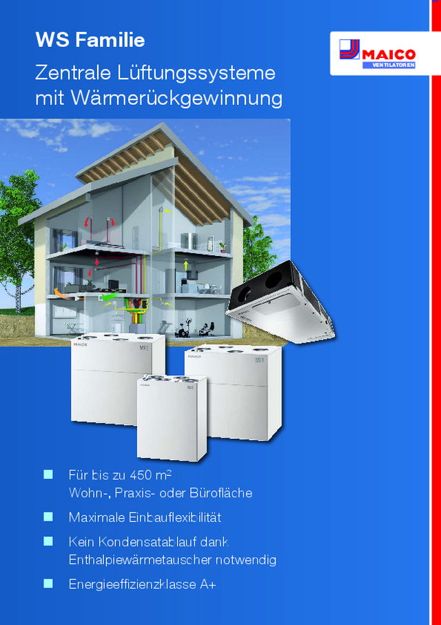 WS Familie - Zentrale Lüftungssysteme mit Wärmerückgewinnung