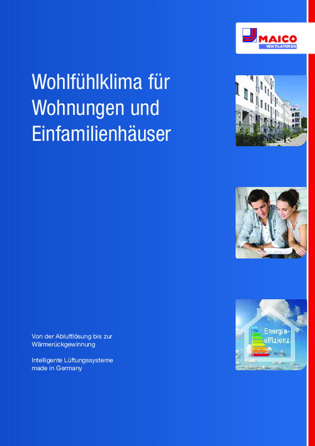 Wohlfühlklima für Wohnungen und Einfamilienhäuser