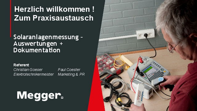 Solaranlagenmessung – Auswertungen + Dokumentation