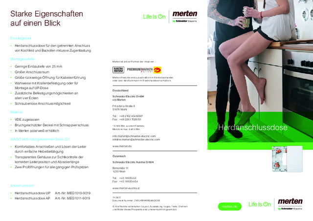 Merten - Herdanschlussdose