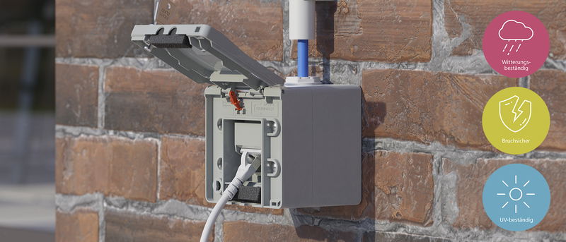 IP44 Gehäuse - Für Aufputz- und Unterputz-Montage in rauer Umgebung