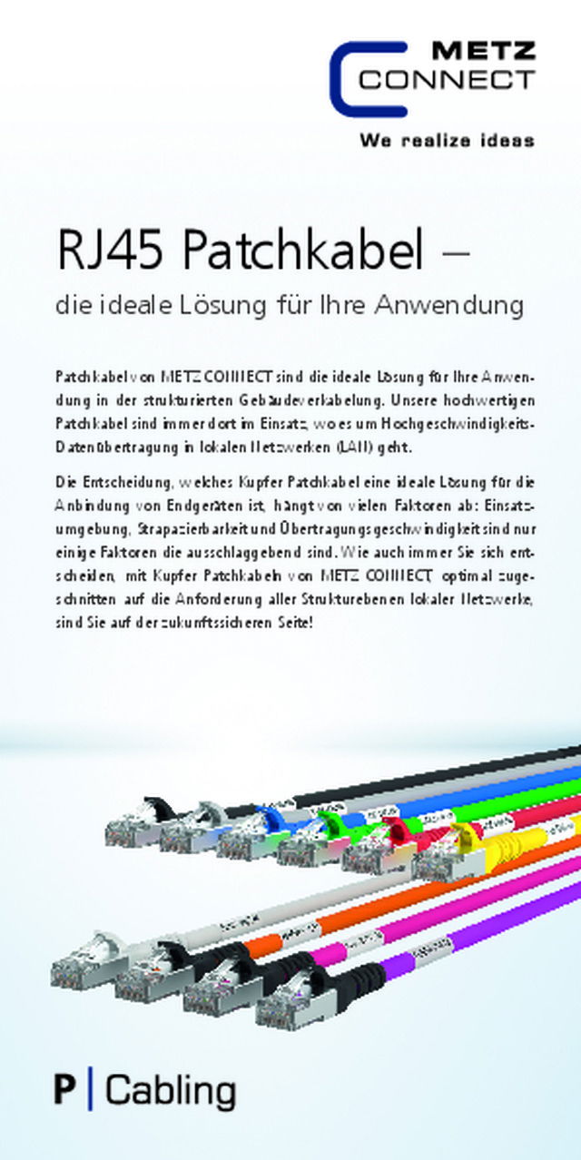 RJ45 Patchkabel – die ideale Lösung für Ihre Anwendung