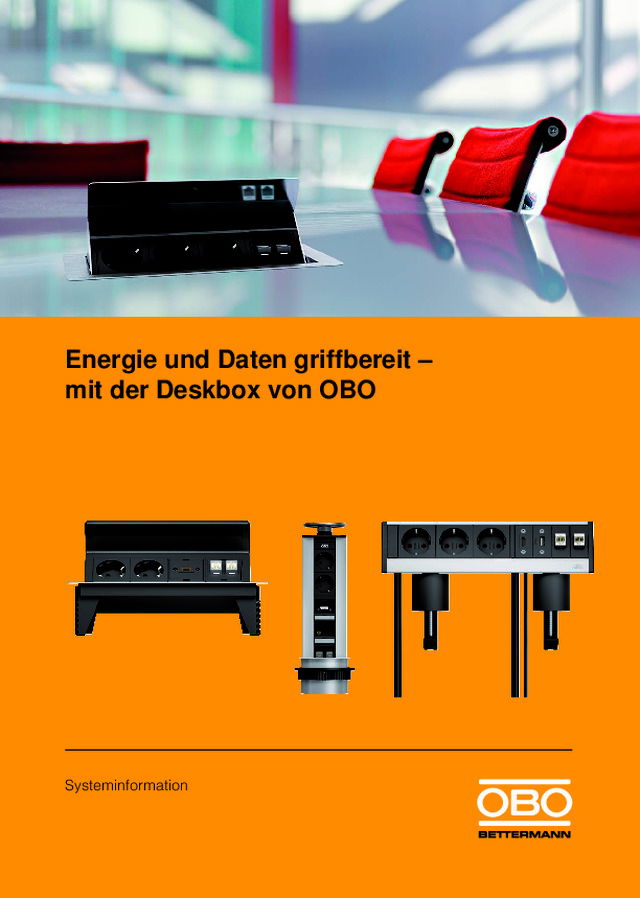 Energie und Daten griffbereit – mit der Deskbox von OBO