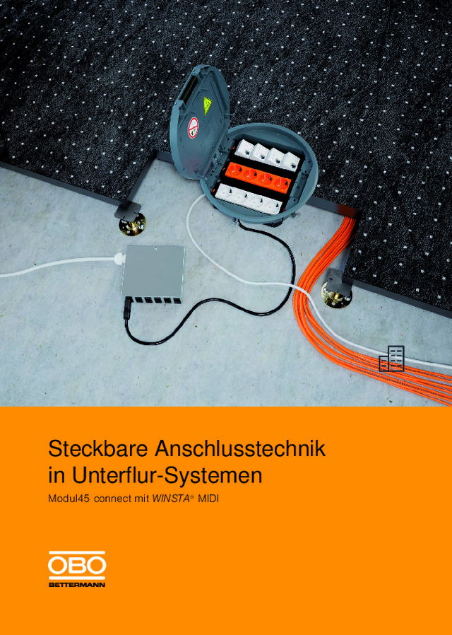 Steckbare Anschlusstechnik in Unterflur-Systemen