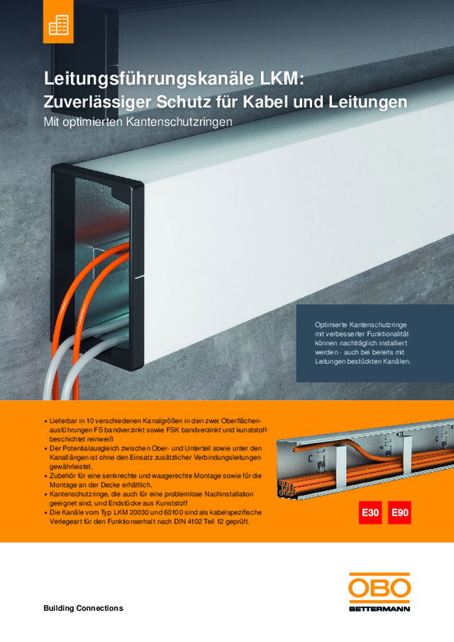Leitungsführungskanäle LKM: Zuverlässiger Schutz für Kabel und Leitungen
