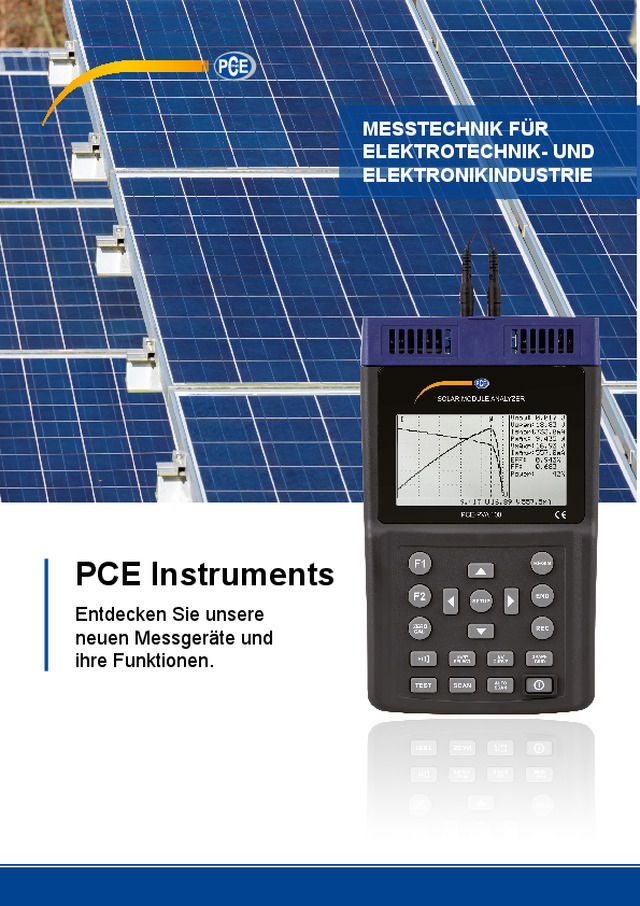 Solarmessgeräte mit einem Messbereich von 0 ... 12 A DC