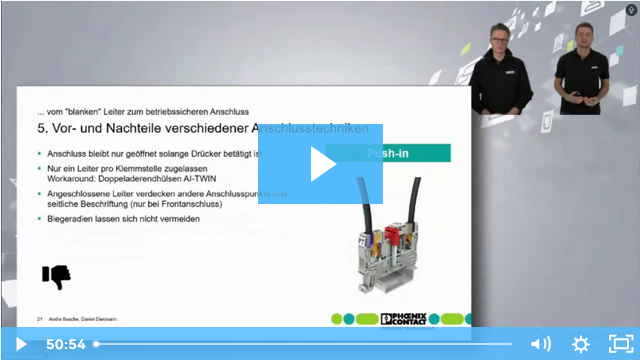 Vom "blanken" Leiter zum betriebssicheren Anschluss - Anschlusstechniken im Vergleich