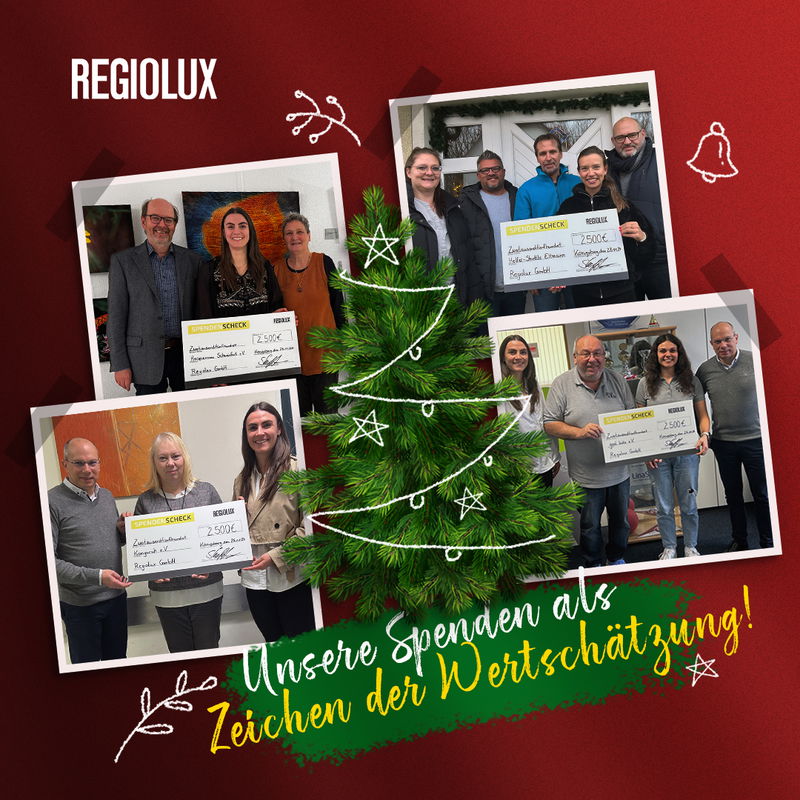 Frohe Weihnachten wünscht das Team Regiolux!