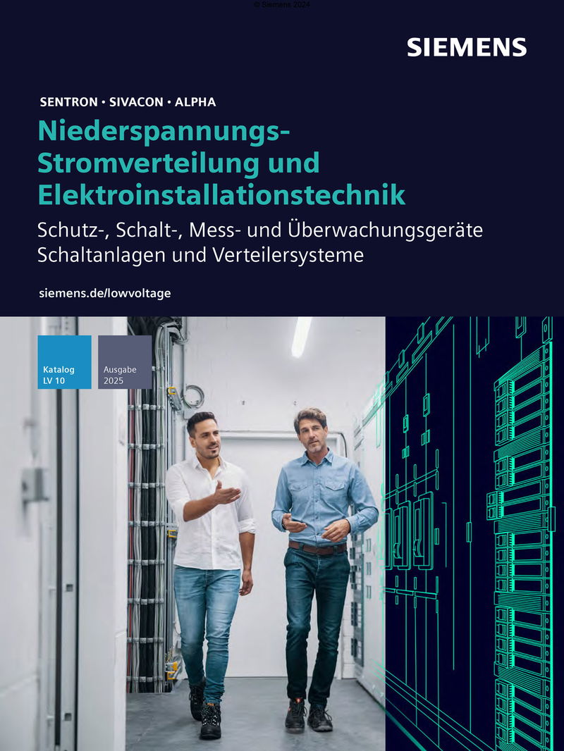 Neuer Katalog: Siemens Niederspannungs-Stromverteilung und Elektroinstallationstechnik