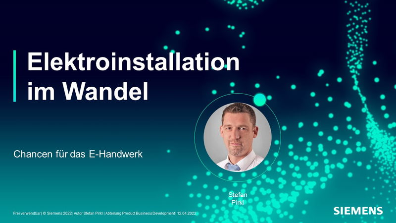 Elektroinstallation im Wandel - Chancen für das E-Handwerk