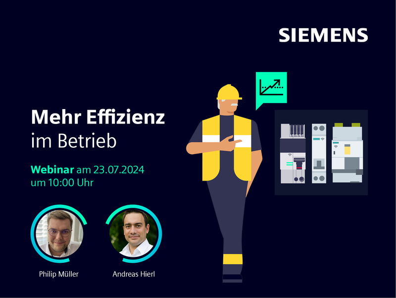 Mehr Effizienz im Betrieb mit den mess- und kommunikationsfähigen Schutzschaltgeräten von SENTRON