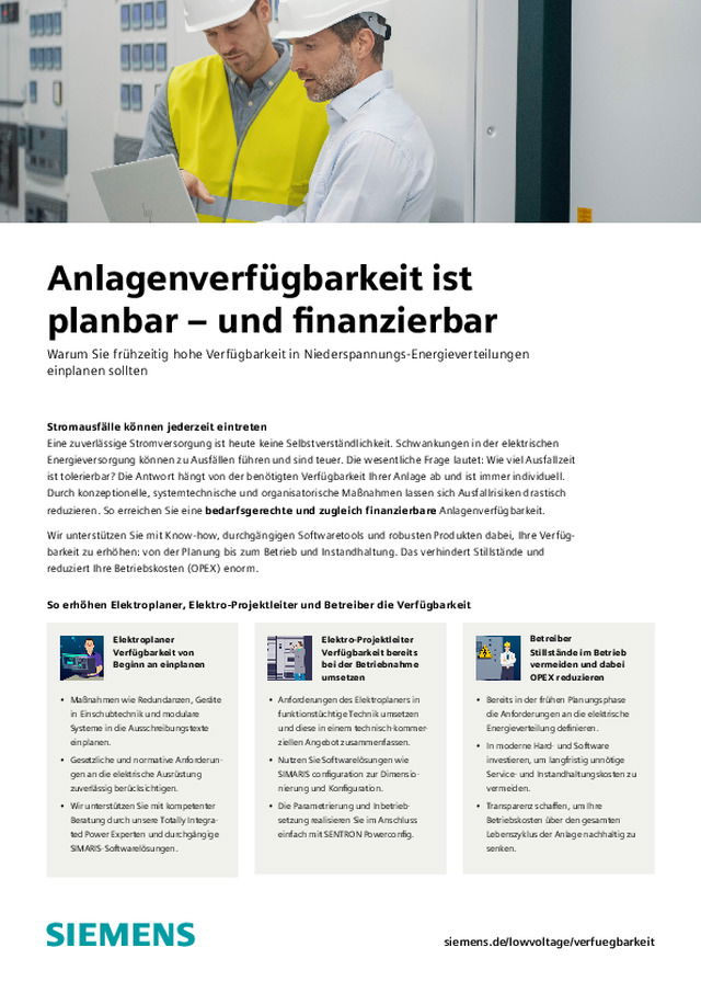 Anlagenverfügbarkeit ist planbar – und finanzierbar