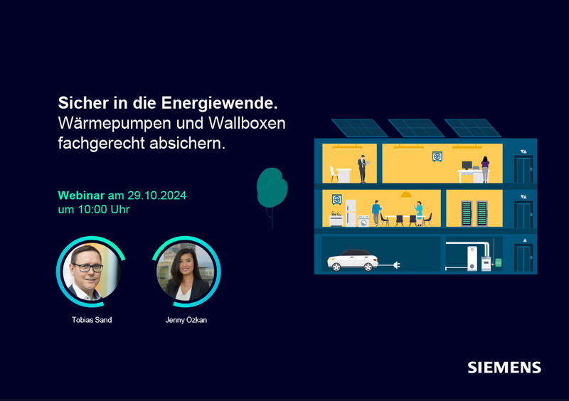 Sicher in die Energiewende. Wärmepumpen und Wallboxen fachgerecht absichern.