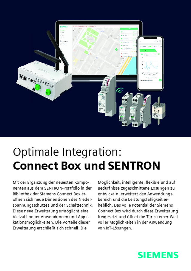 Optimale Integration: Connect Box und SENTRON