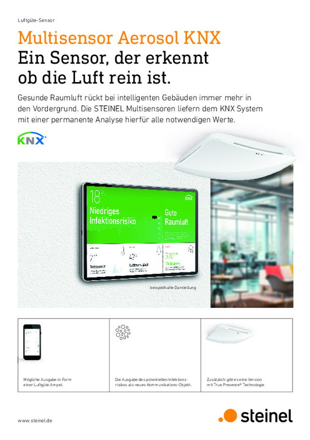 Multisensor Aerosol KNX Ein Sensor, der erkennt ob die Luft rein ist.