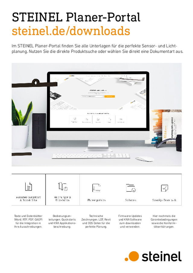 STEINEL Planer-Portal steinel.de/downloads