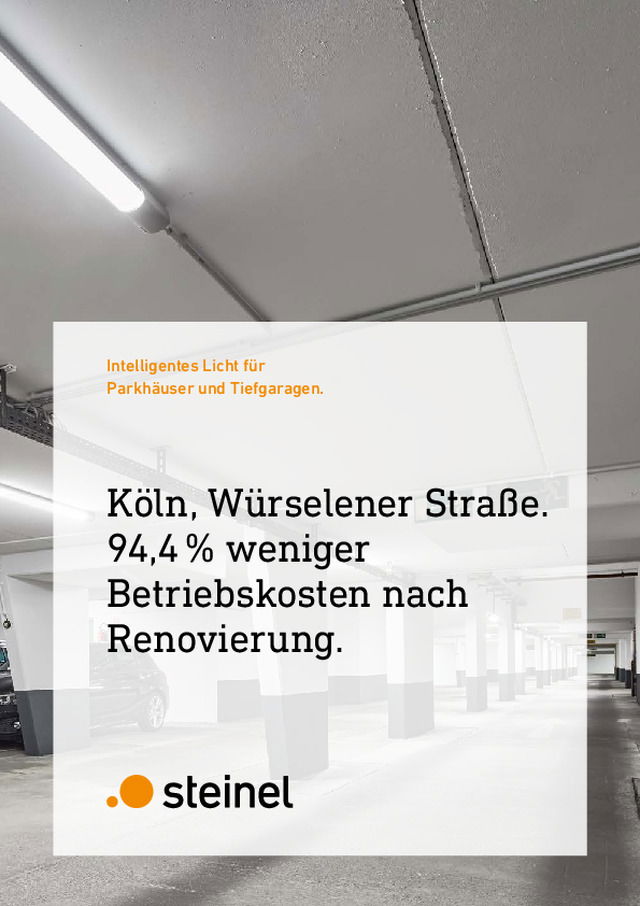 Intelligentes Licht für Parkhäuser und Tiefgaragen.