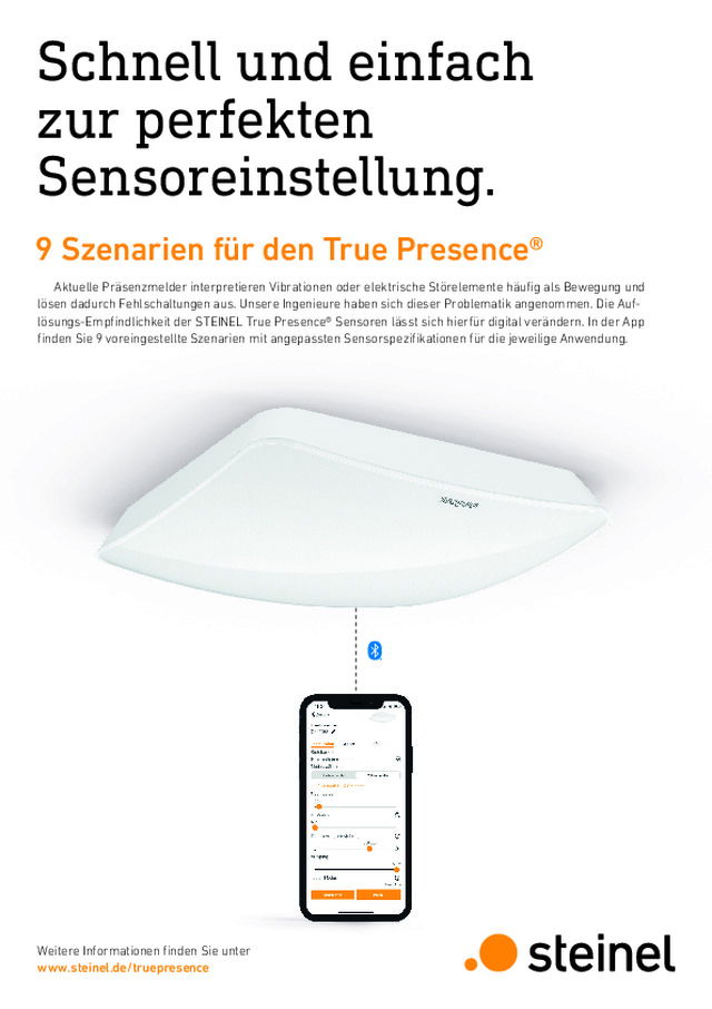 Schnell und einfach zur perfekten Sensoreinstellung.