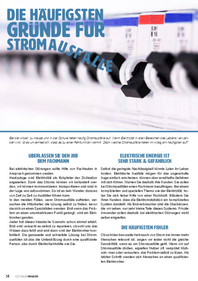 Die häufigsten Gründe für Stromausfälle