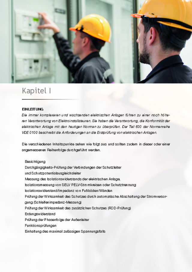 Grenzwerte Erstprüfung für die elektrische Anlage